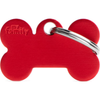 Médaille os rouge personnalisable pour chien et chat