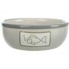 Gamelle poisson chat gris