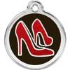Médaille pailletée noire Chaussures rouges pour chien et chat