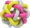 Balle tressée multicolore 10 cm pour chien