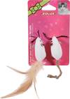 Souris Canvas à plume Zolux pour chat 10 cm