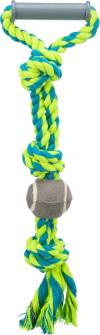 Corde nœuds balle de tennis 50 cm pour chiot