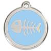 Médaille bleu ciel motif Poisson pour Chat