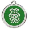 Médaille verte motif Chien