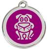 Médaille motif purple pour chien