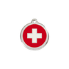Médaille ronde motif Suisse pour chien et chat