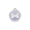 Médaille argentée motif os pour chien