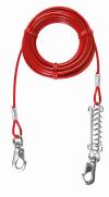 Chaîne d'attache rouge 8 m pour chien