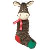Peluche chaussette âne de Noël pour chiot