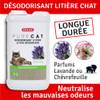 Désodorisant litière lavande pour chat