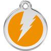Médaille Éclair orange pour chien et chat