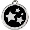 Médaille Étoiles noire pour chien et chat