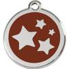 Médaille Étoiles marron pour chien et chat