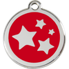 Médaille Étoiles rouge pour chien et chat