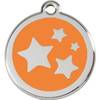 Médaille Étoiles orange pour chien et chat