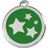 Médaille Étoiles verte pour chien et chat