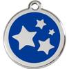 Médaille Étoiles bleu foncé pour chien et chat