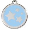Médaille Étoiles bleu clair pour chien et chat