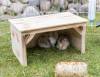 Maison cabane pour lapin en bois flammé