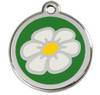 Médaille Marguerite vert pour chien et chat