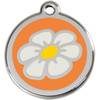 Médaille Marguerite orange pour chien et chat