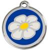 Médaille Marguerite bleu foncé pour chien et chat
