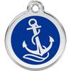 Médaille pour chien Ancre bleue