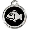 Petite médaille poisson noir pour Chat