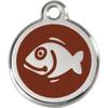 Médaille poisson marron petite pour Chat