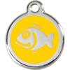 Médaille poisson jaune petite pour Chat