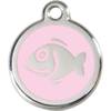 Médaille poisson rose clair petite pour Chat