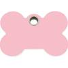 Médaille plastique Os rose clair pour chien