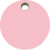 Médaille plastique ronde rose clair pour chien et chat