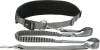 Ceinture ventrale canicross avec laisse noir taille M pour chien