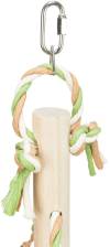 Jouet oiseau bois coloré avec ruban 31 cm