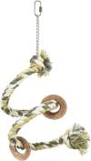Perchoir oiseau en corde spirale 50 cm