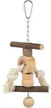 Jouet oiseau clochette et corde 20 cm