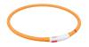 Collier USB Flash lumineux orange pour chien