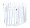 Barrière de sécurité avec porte blanche pour chien