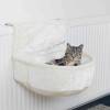 Hamac Confort chat radiateur en peluche blanc