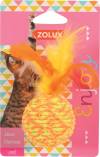 Balle pour chat avec plume colorée