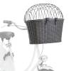 Panier avant vélo poly rotin avec fixation pour chien