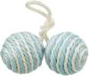 2 balles en sisal sur une corde pour chaton