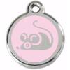 Petite médaille souris rose clair pour Chat