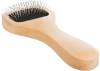 Brosse souple en métal extra-doux bois 13 cm pour chien et chat