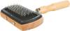 Brosse de toilettage souple design en bois 18 cm pour chien et chat