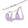 Harnais Baby mauve avec laisse pour chiot