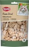 Friandise pour chat cœurs de poulet lyophilisés