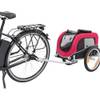 Remorque vélo rouge taille large pour chien et chat