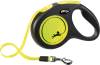 FLEXI Laisse enrouleur sangle Néon jaune pour Chien